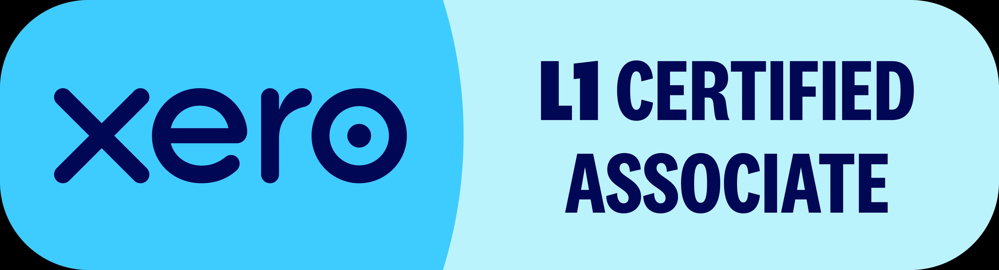 Xero L1 Certified Associate badge